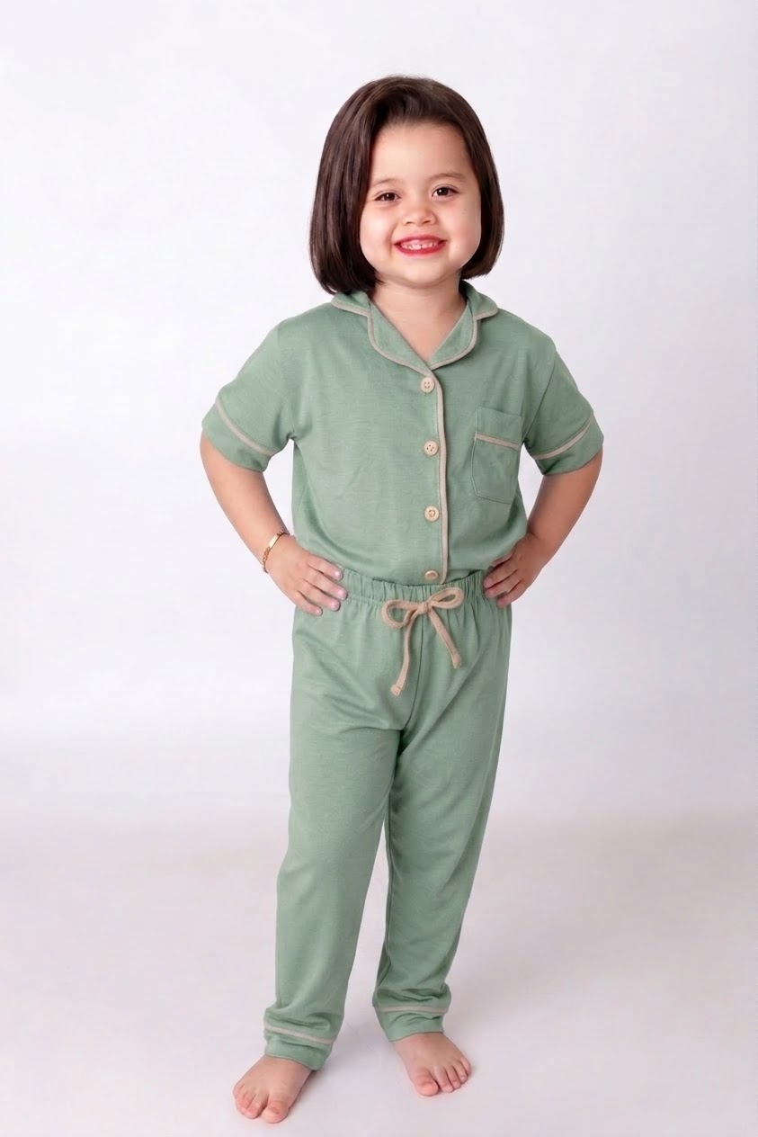 Pijama Infantil Feminino Americano Calça e Camiseta manga curta - Imagem 4
