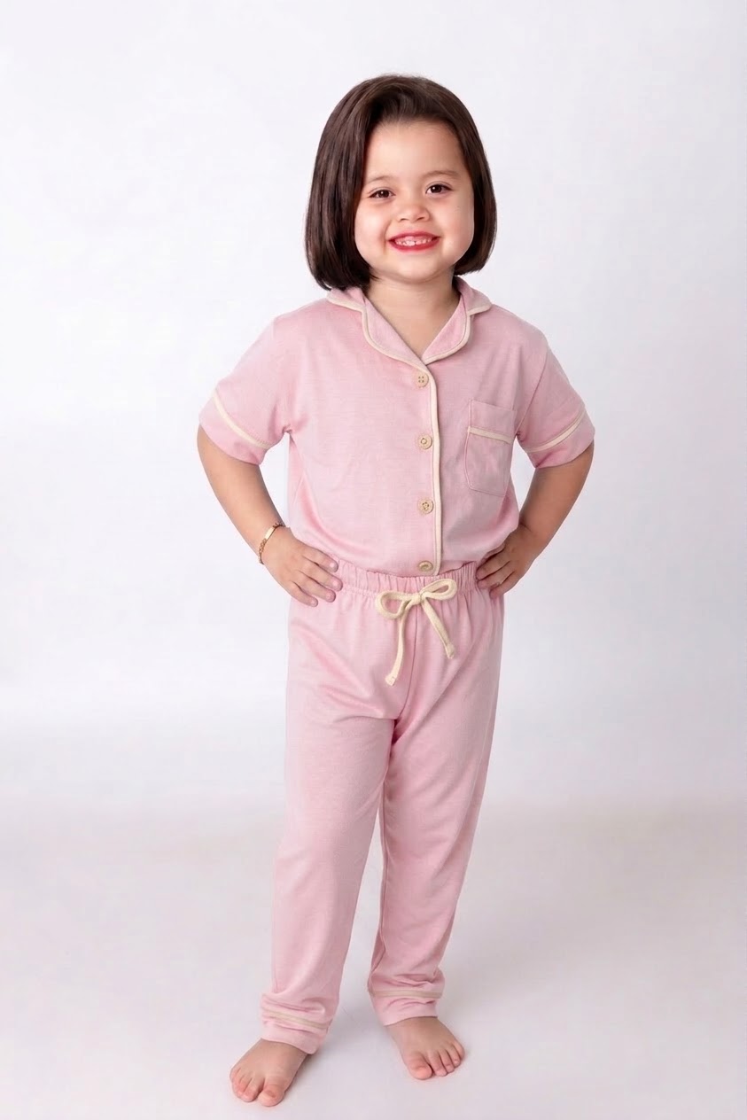 Pijama Infantil Feminino Americano Calça e Camiseta manga curta - Imagem 3