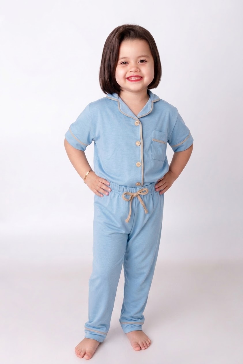 Pijama Infantil Feminino Americano Calça e Camiseta manga curta - Imagem 2