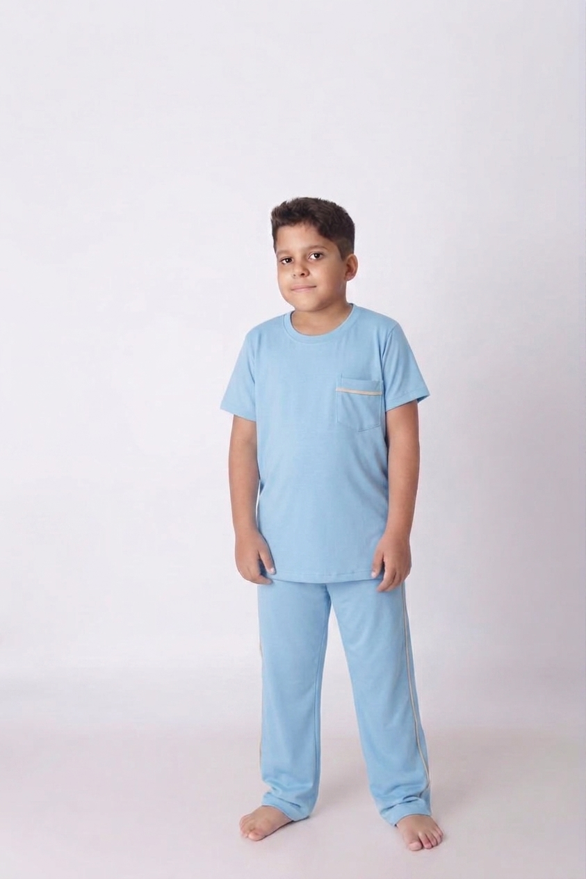Pijama Infantil Masculino Calça e Camiseta manga curta - Imagem 3