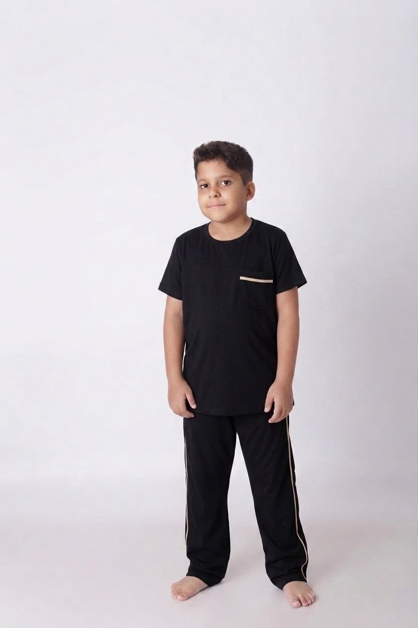 Pijama Infantil Masculino Calça e Camiseta manga curta - Imagem 4