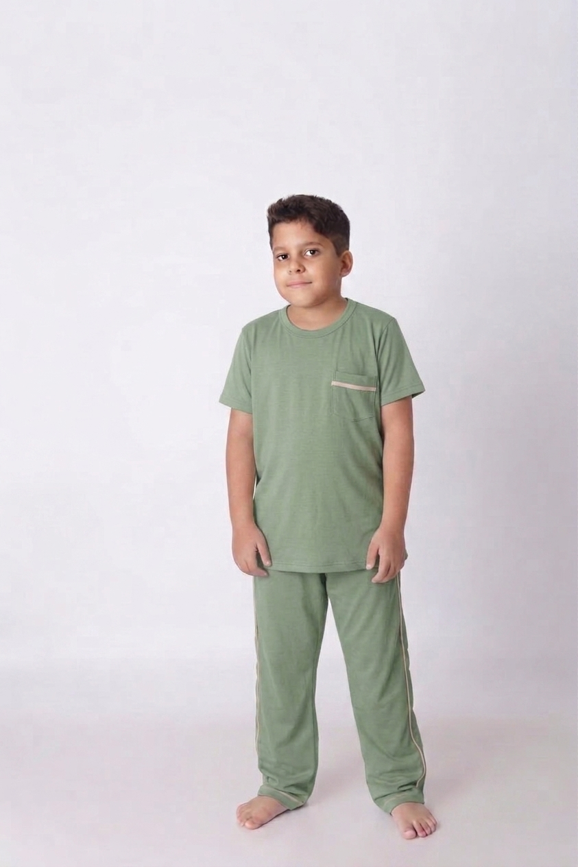 Pijama Infantil Masculino Calça e Camiseta manga curta - Imagem 5