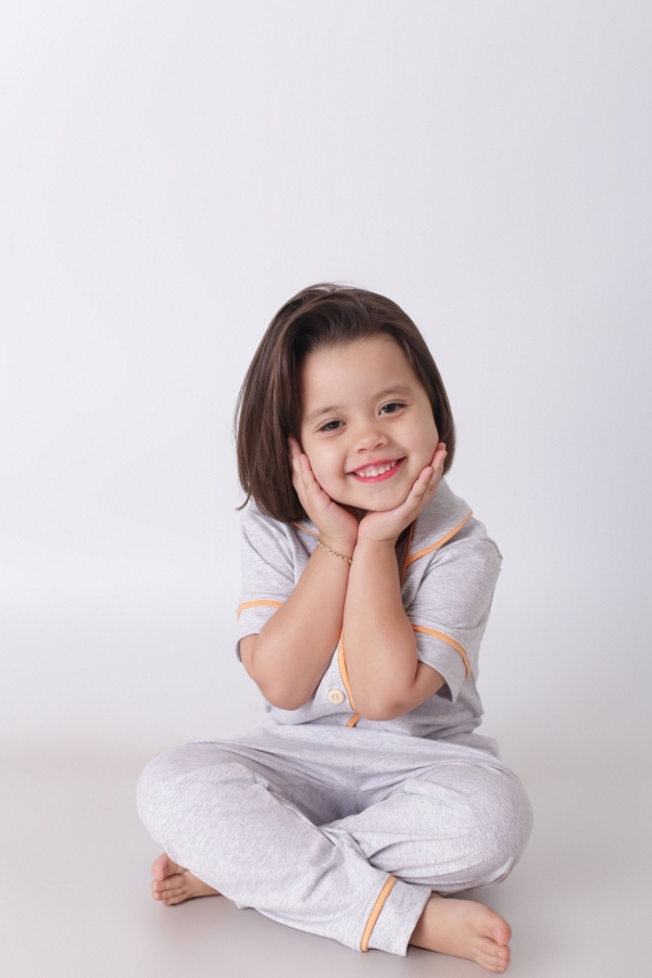 Pijama Infantil Feminino Americano Calça e Camiseta manga curta - Image 3