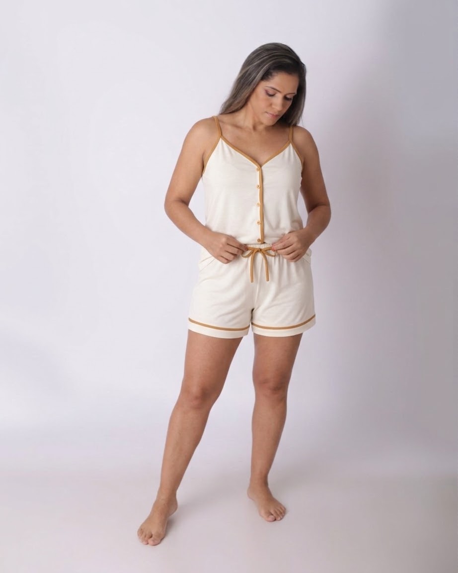Pijama Feminino Adulto de Alcinha