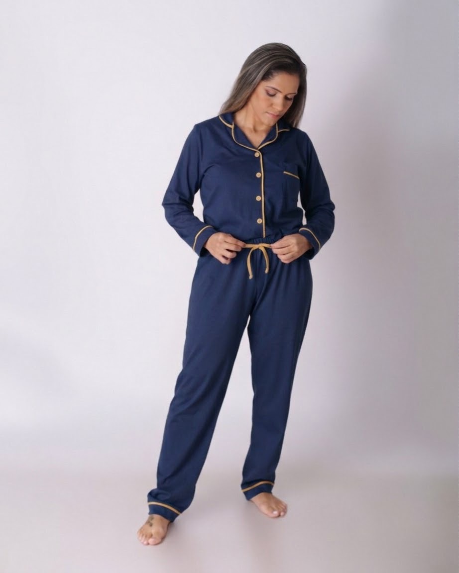 Pijama Feminino Adulto Americano Longo - Imagem 7