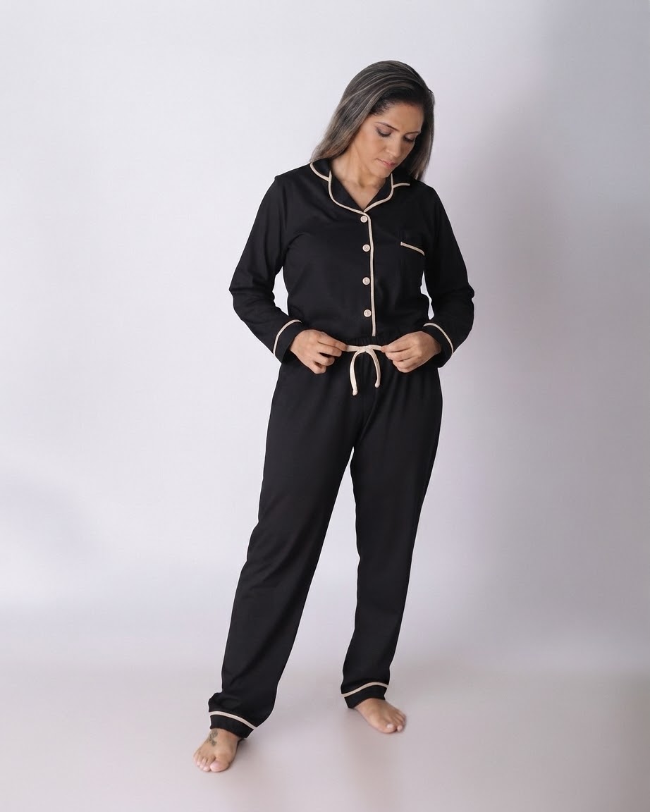 Pijama Feminino Adulto Americano Longo - Imagem 5