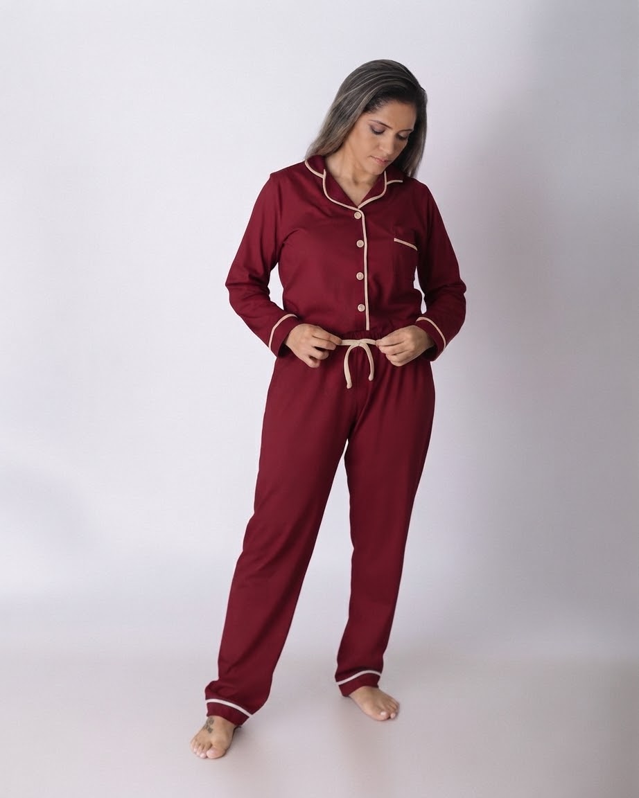 Pijama Feminino Adulto Americano Longo - Imagem 4