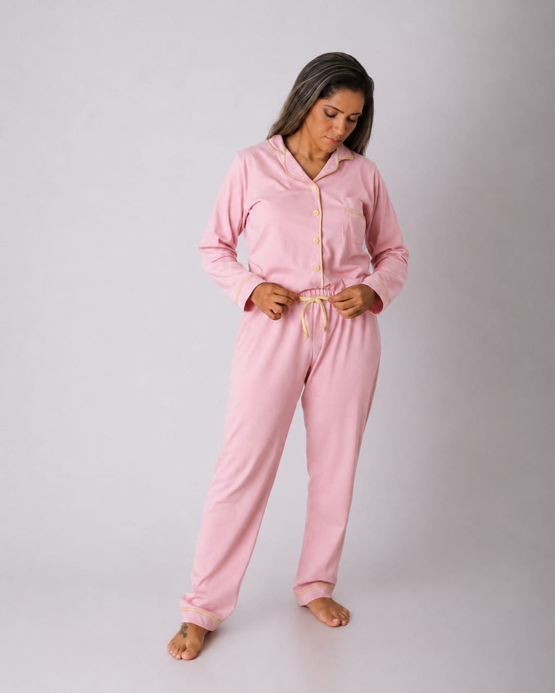 Pijama Feminino Adulto Americano Longo - Imagem 6