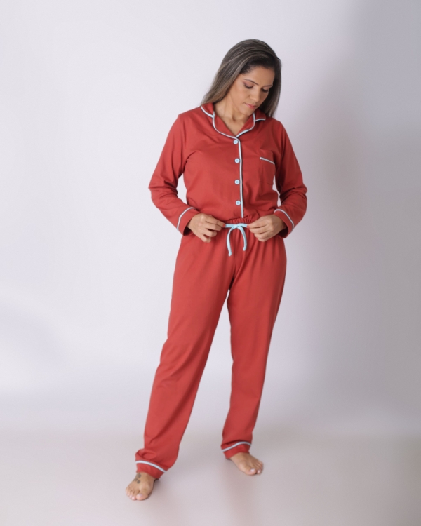 Pijama Feminino Adulto Americano Longo