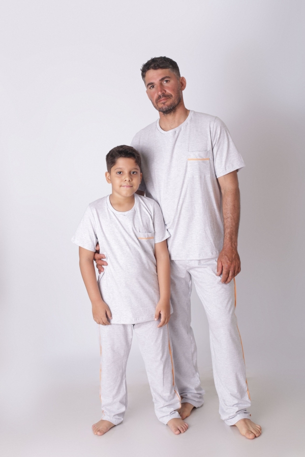 Pijama Masculino Adulto Calça e mg Curta - Image 2