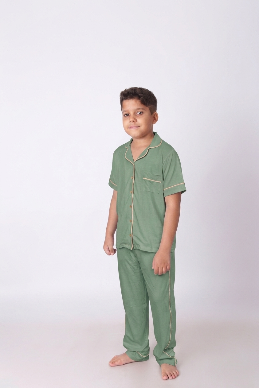 Pijama Infantil Masculino Americano Calça e Camiseta manga curta - Imagem 4