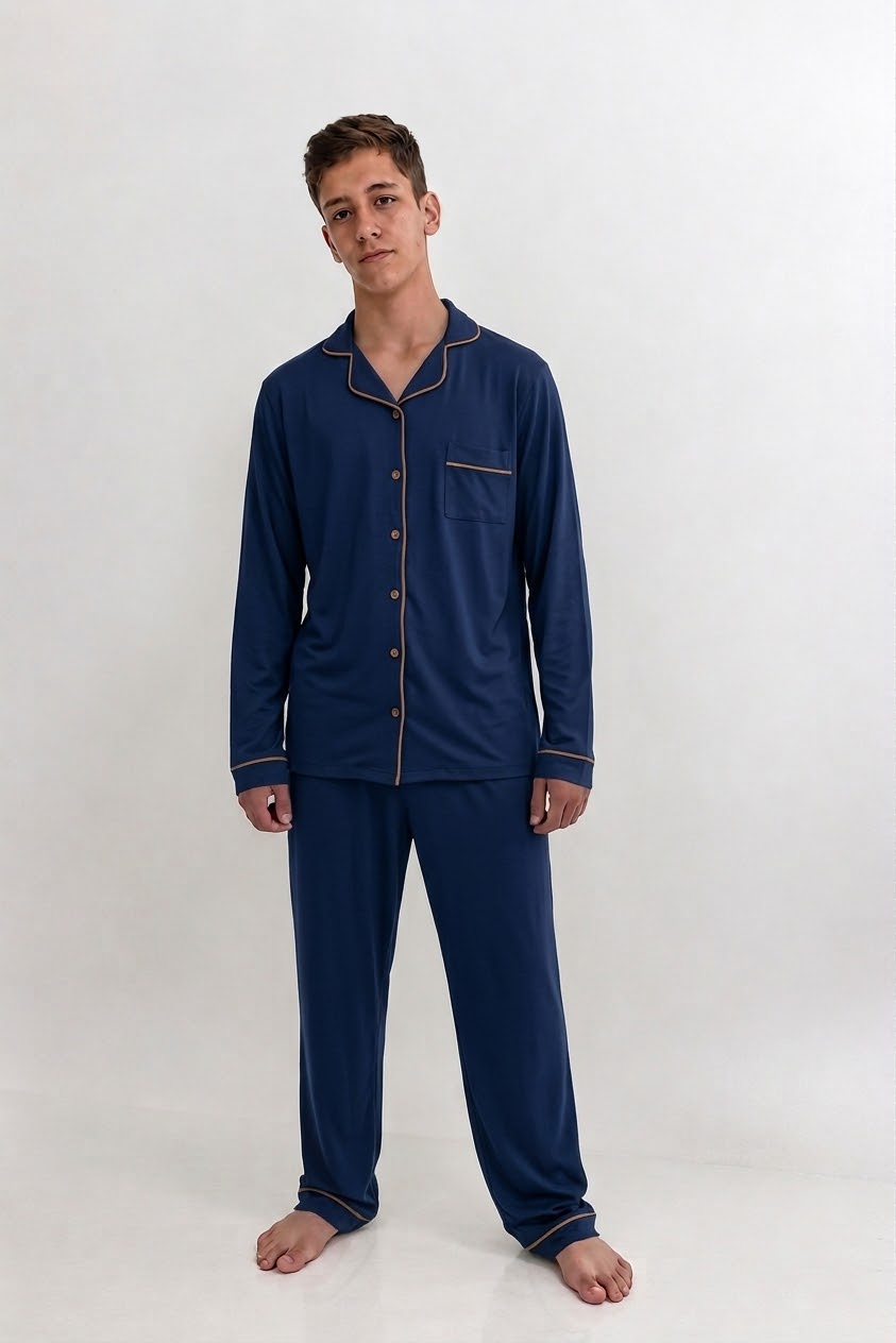 Pijama Masculino Americano Adulto Longo - Imagem 5
