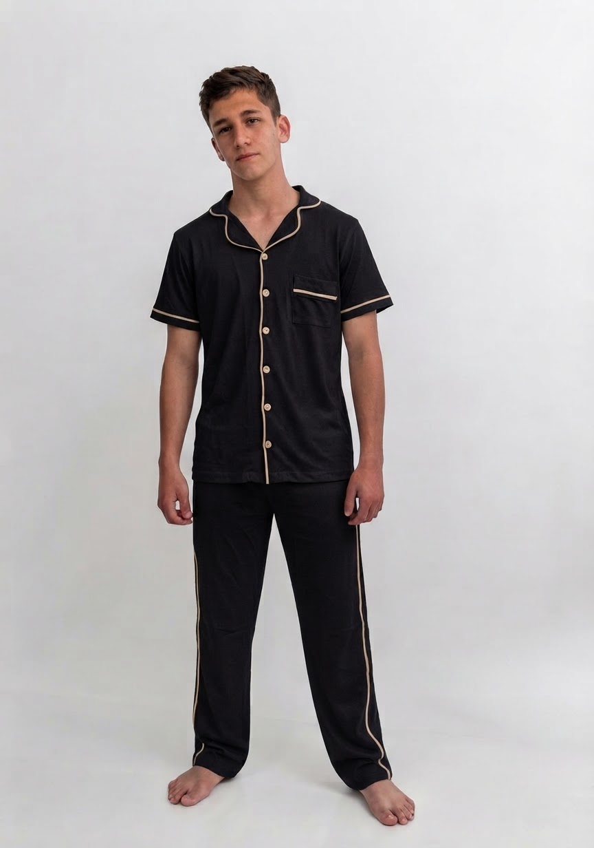 Pijama Masculino Americano Adulto Calça e mg Curta - Imagem 5
